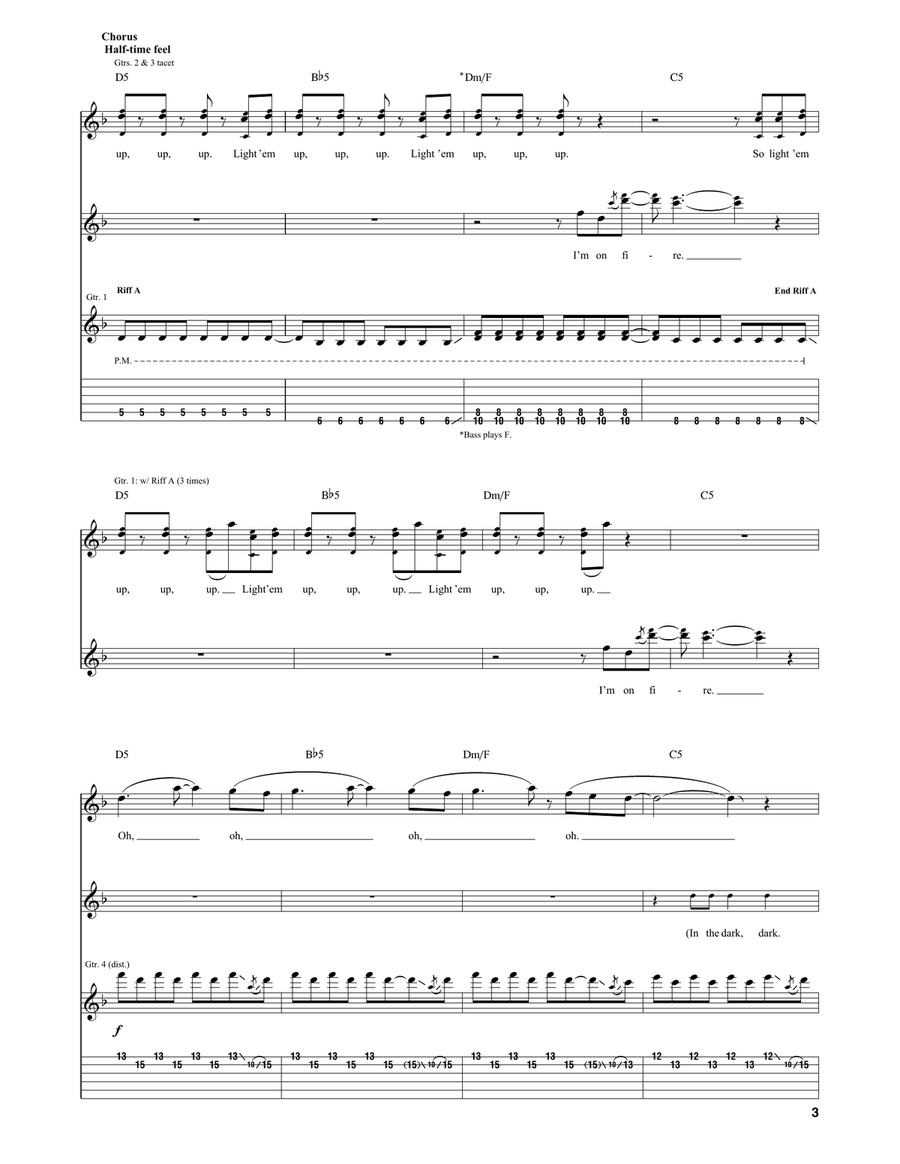 My Songs Know What You Did In The Dark (Light Em Up) Acoustic Guitar scores gallery preview page 3