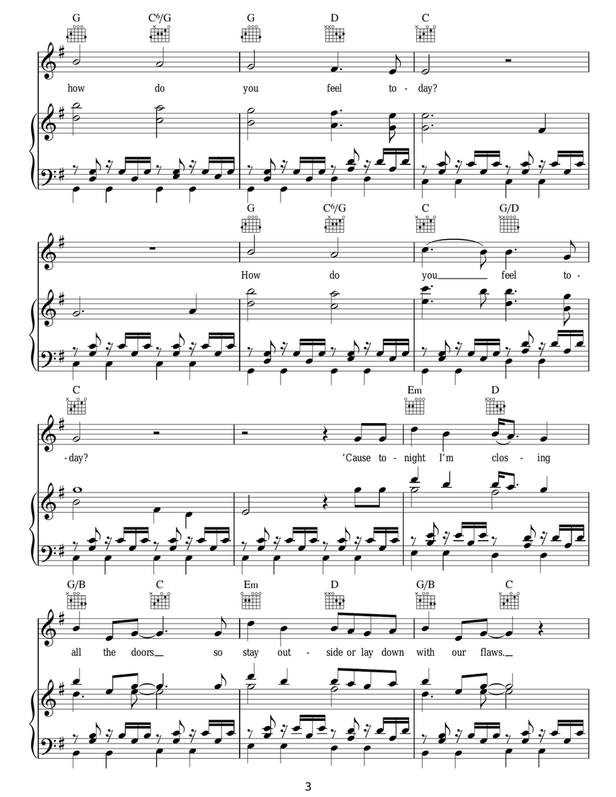 How Do You Feel Today? How Do You Feel Today? Acoustic Guitar scores gallery preview page 3