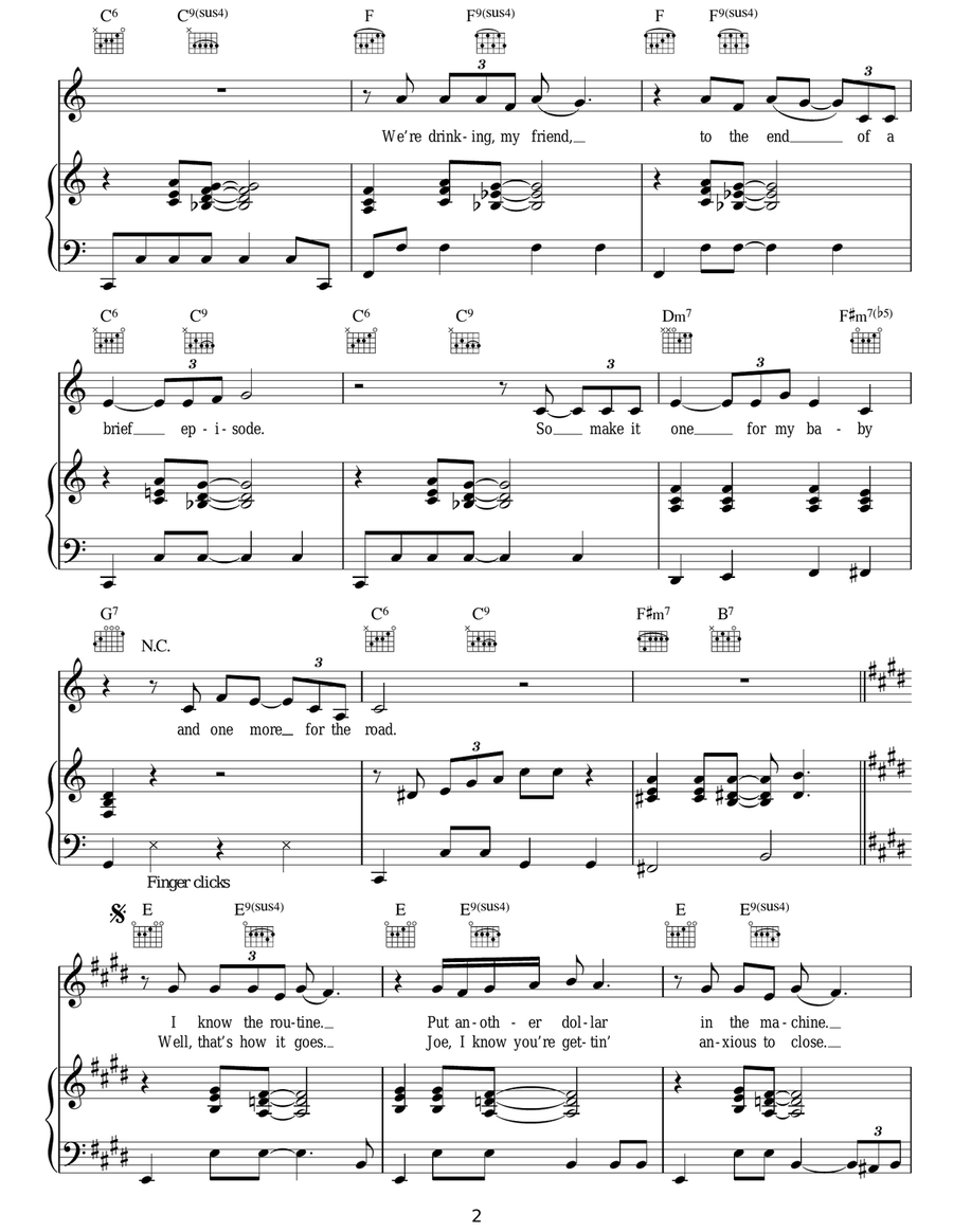 One For My Baby (And One More For The Road) Guitar scores gallery preview page 2