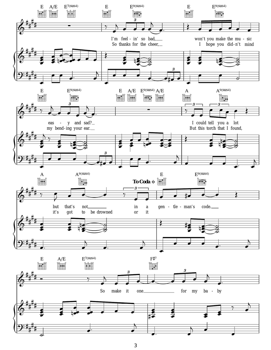 One For My Baby (And One More For The Road) Guitar scores gallery preview page 3