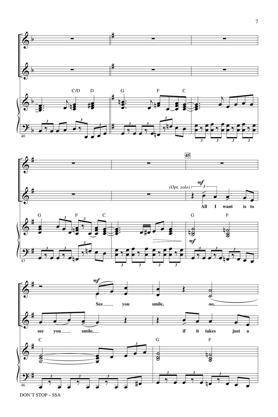Don't Stop Don't Stop SSA scores gallery preview page 6