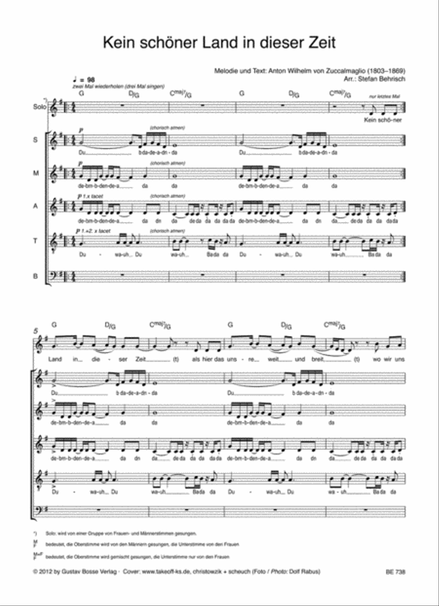 Kein schöner Land in dieser Zeit 4-Part scores gallery preview page 2