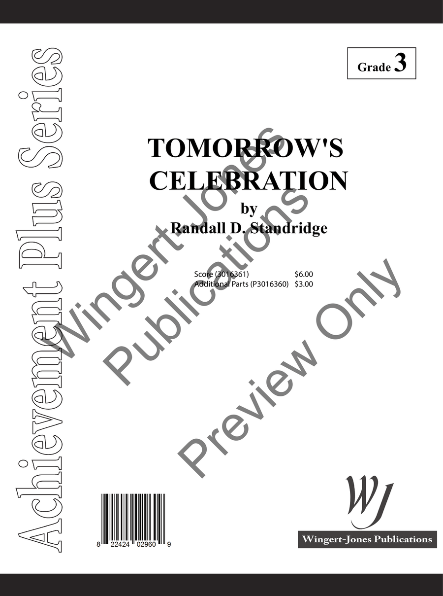 Tomorrow's Celebration Tomorrow's Celebration Concert Band scores gallery preview page 2