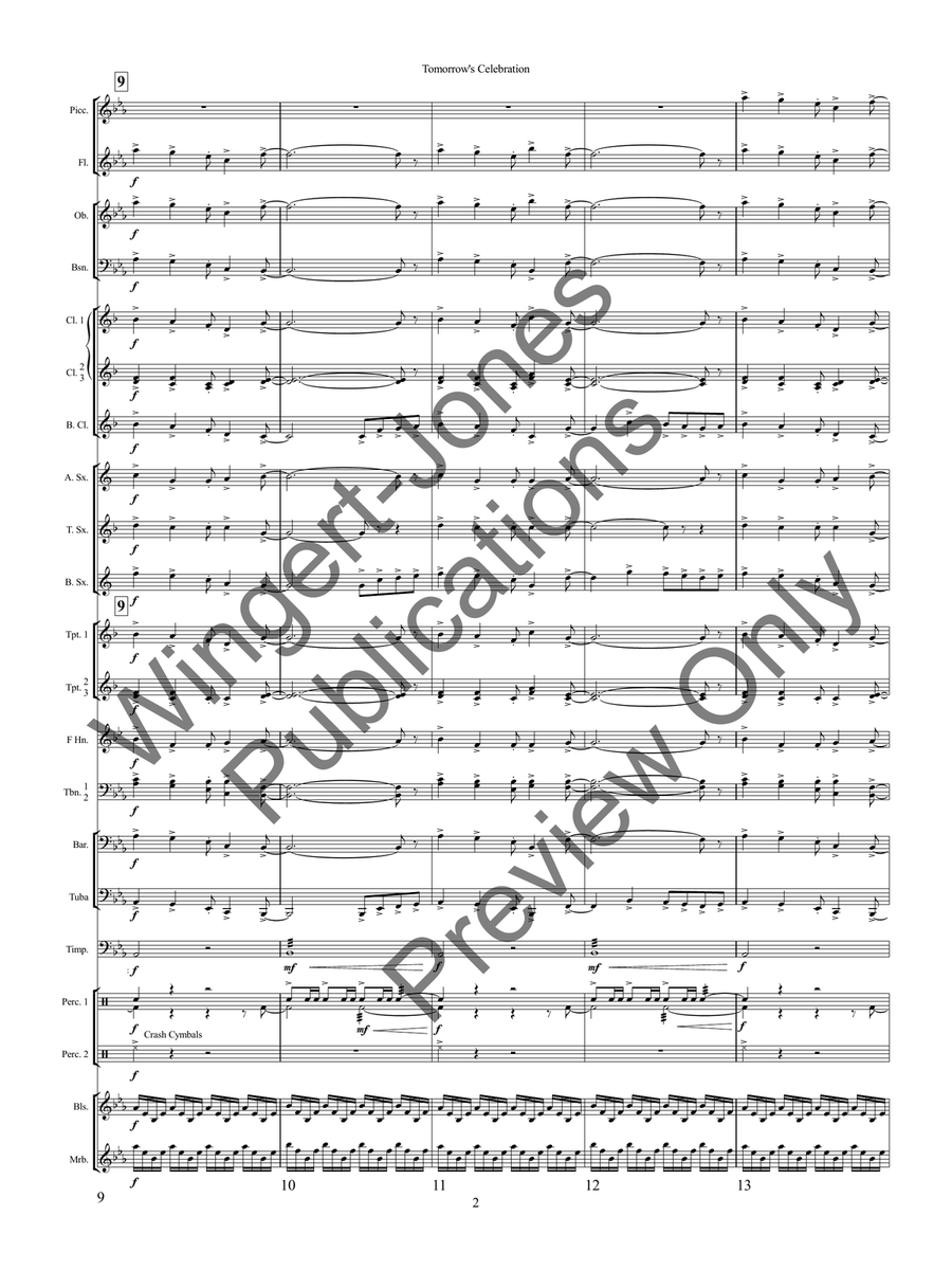 Tomorrow's Celebration Tomorrow's Celebration Concert Band scores gallery preview page 6