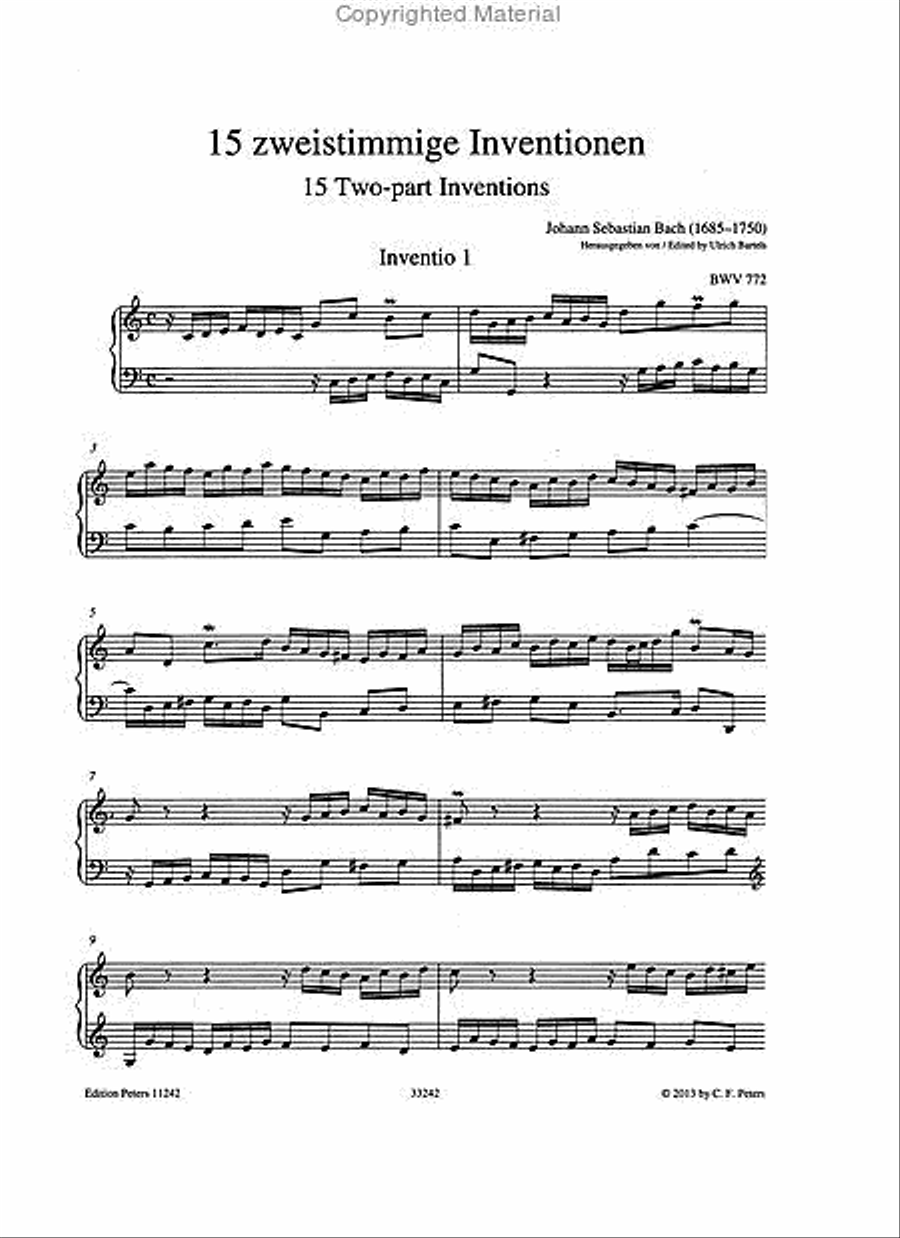 Two-part Inventions BWV 772-786 for Piano Piano scores gallery preview page 2