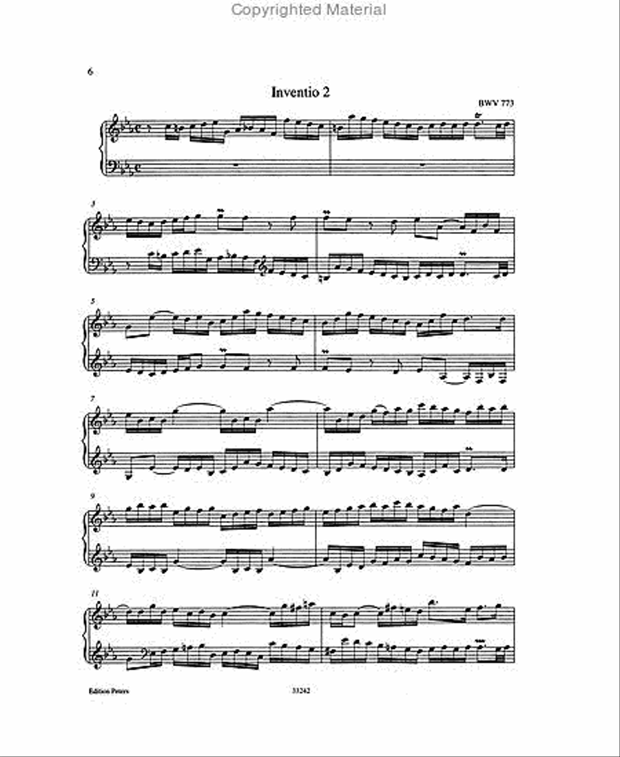 Two-part Inventions BWV 772-786 for Piano Piano scores gallery preview page 4