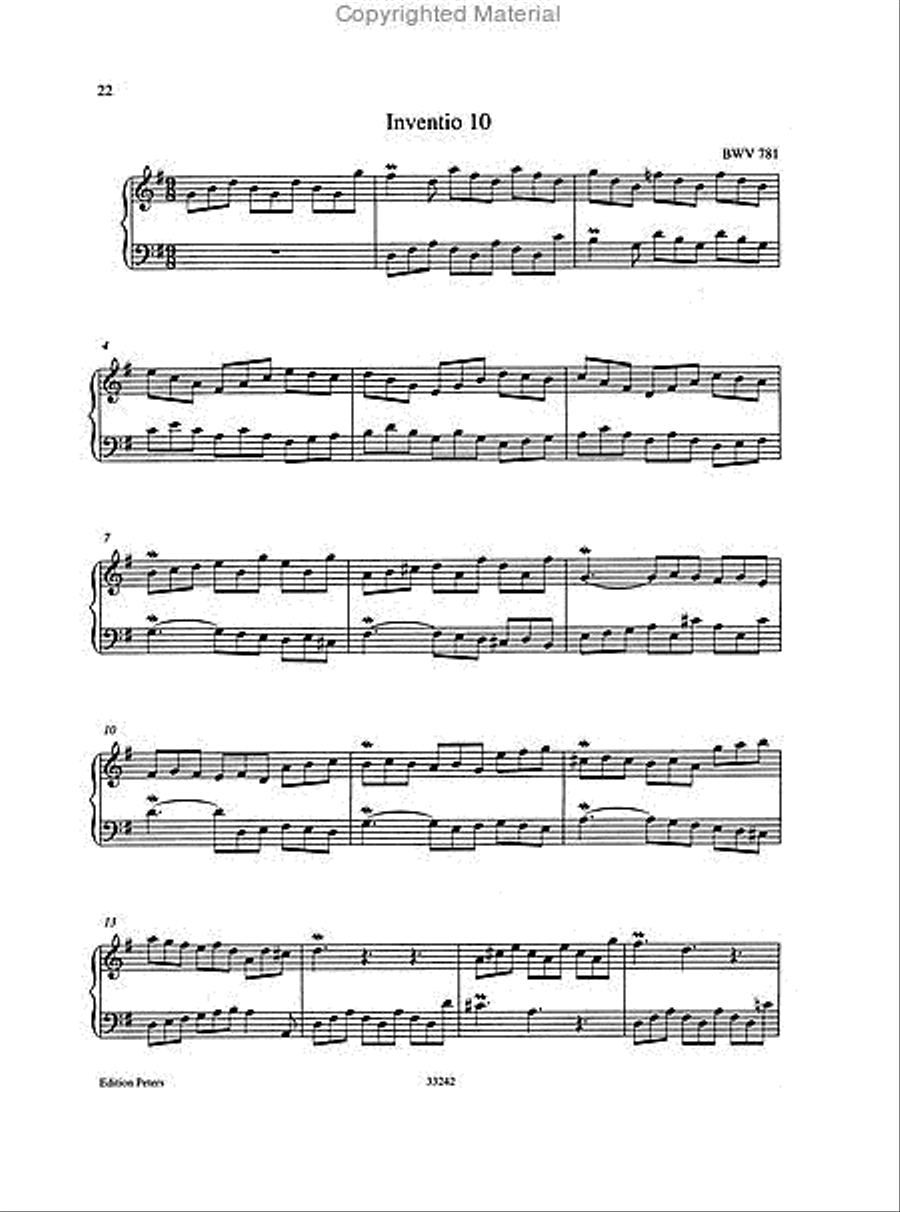 Two-part Inventions BWV 772-786 for Piano Piano scores gallery preview page 7