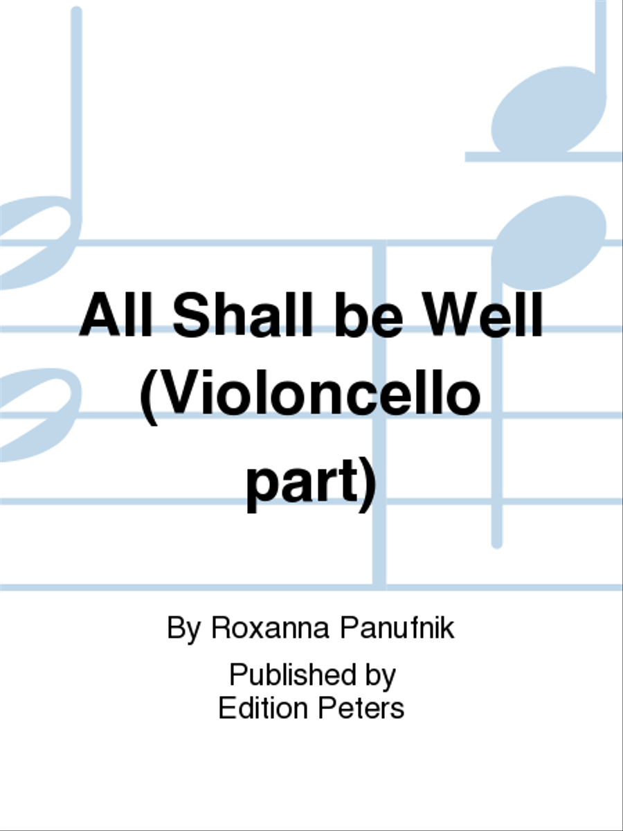 All Shall be Well (Cello Part) School and Community scores gallery preview page 1