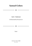 Hatikvah (Israeli National Anthem) for Orchestra (arr. Lee), Full Score