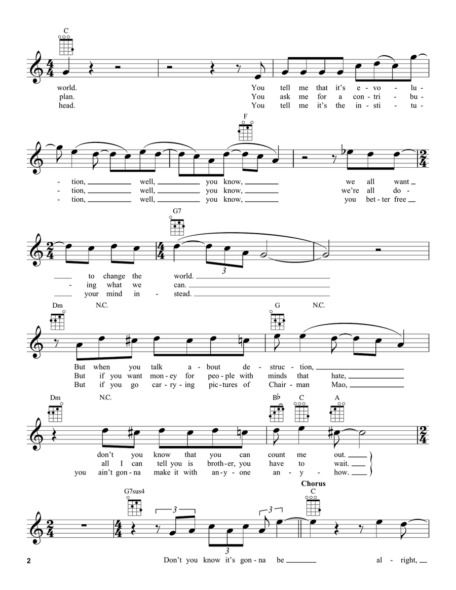 Revolution Revolution Ukulele scores gallery preview page 2