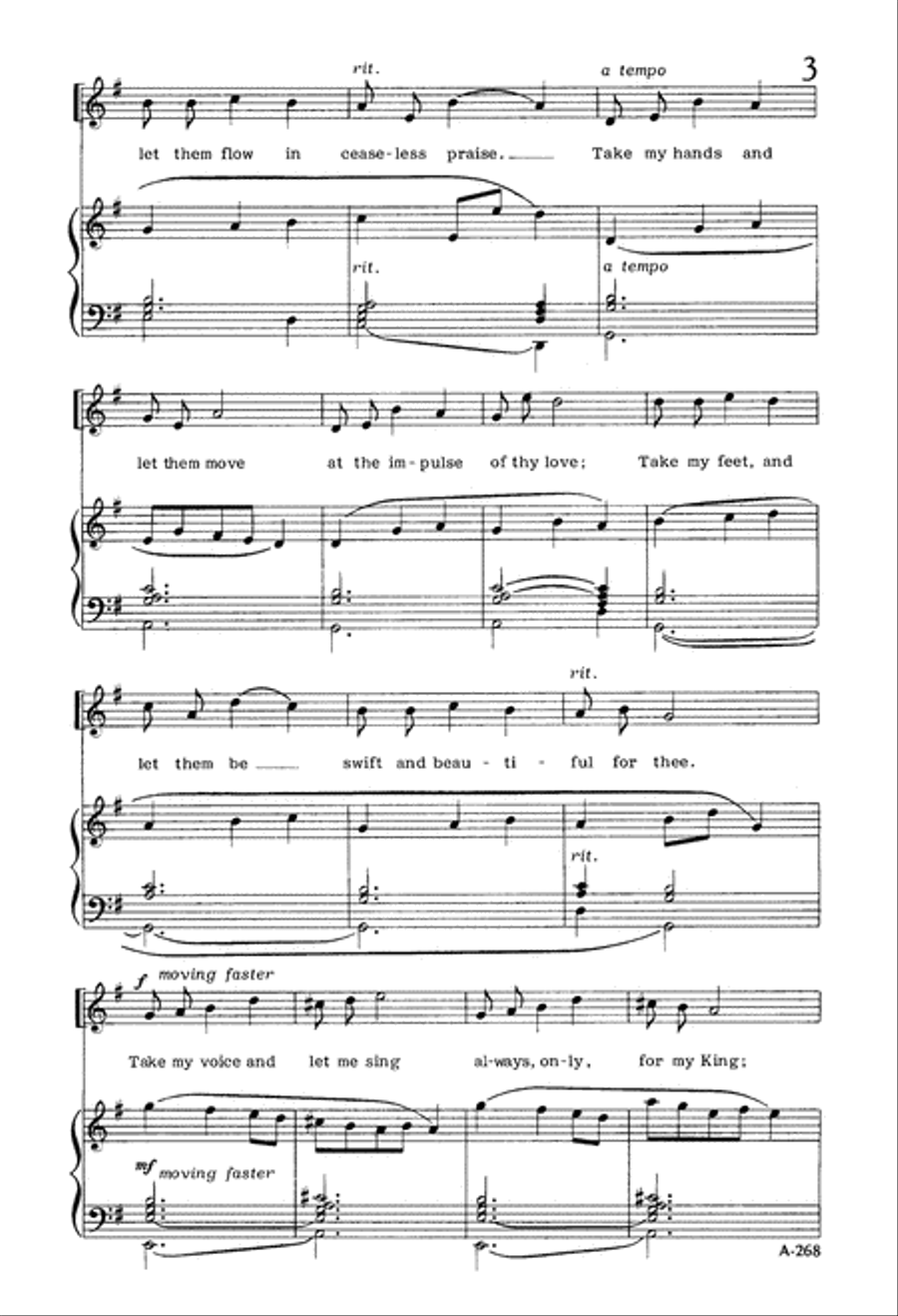 Take My Life, and Let It Be Unison Choir scores gallery preview page 3