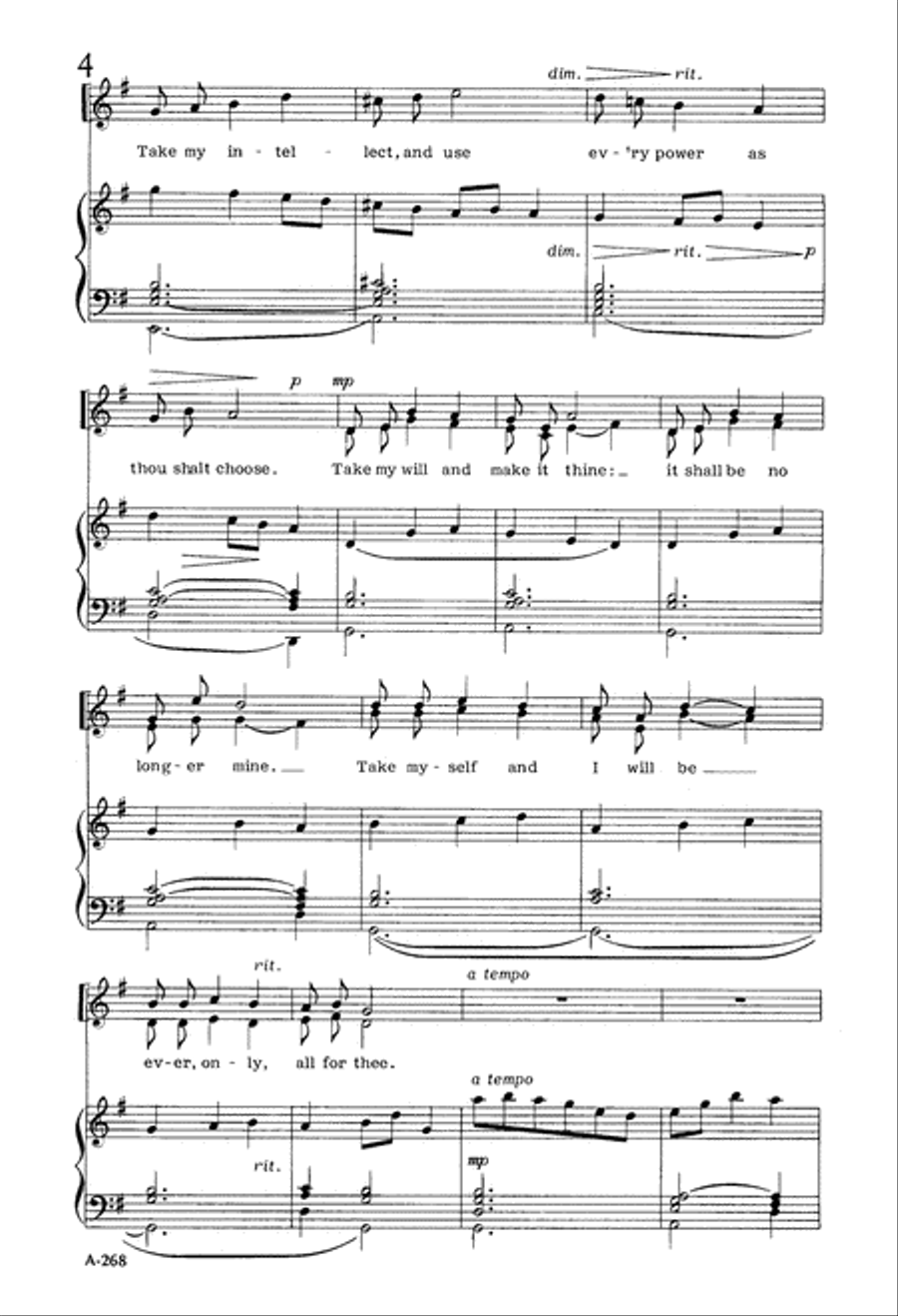 Take My Life, and Let It Be Unison Choir scores gallery preview page 4