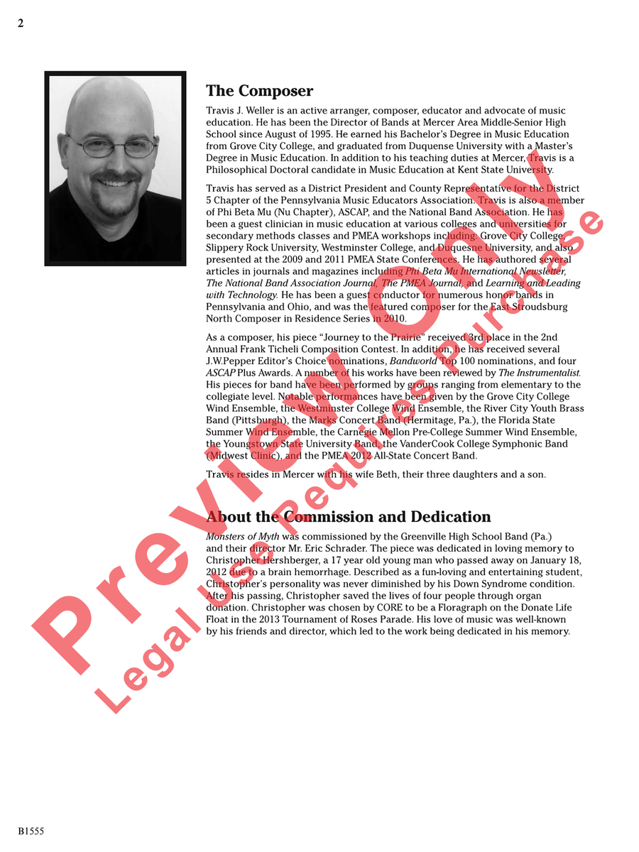 Monsters of Myth Monsters of Myth Concert Band scores gallery preview page 3