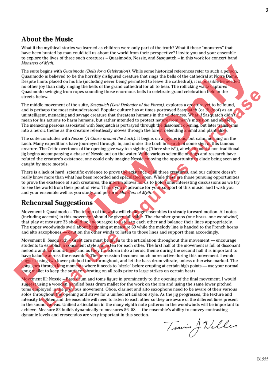 Monsters of Myth Monsters of Myth Concert Band scores gallery preview page 4
