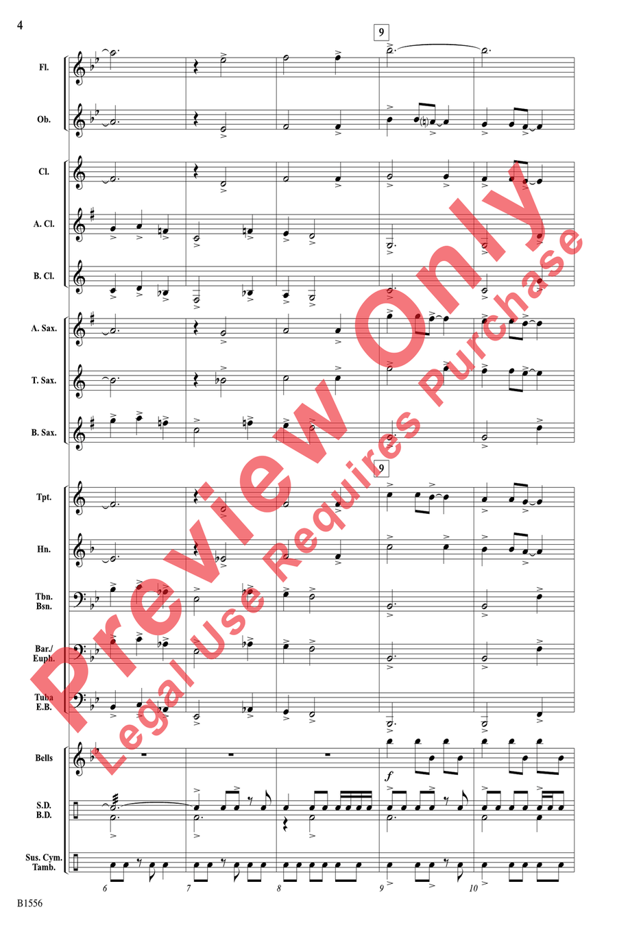 Open Road Open Road Concert Band scores gallery preview page 4