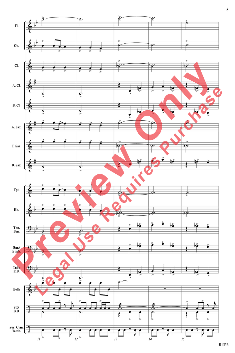Open Road Open Road Concert Band scores gallery preview page 5
