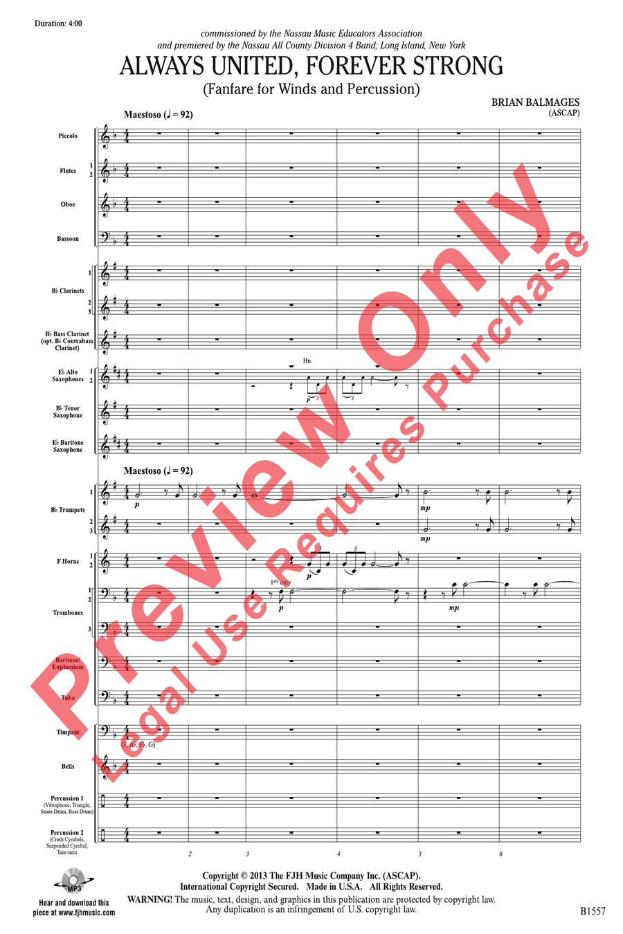 Always United, Forever Strong Concert Band scores gallery preview page 3