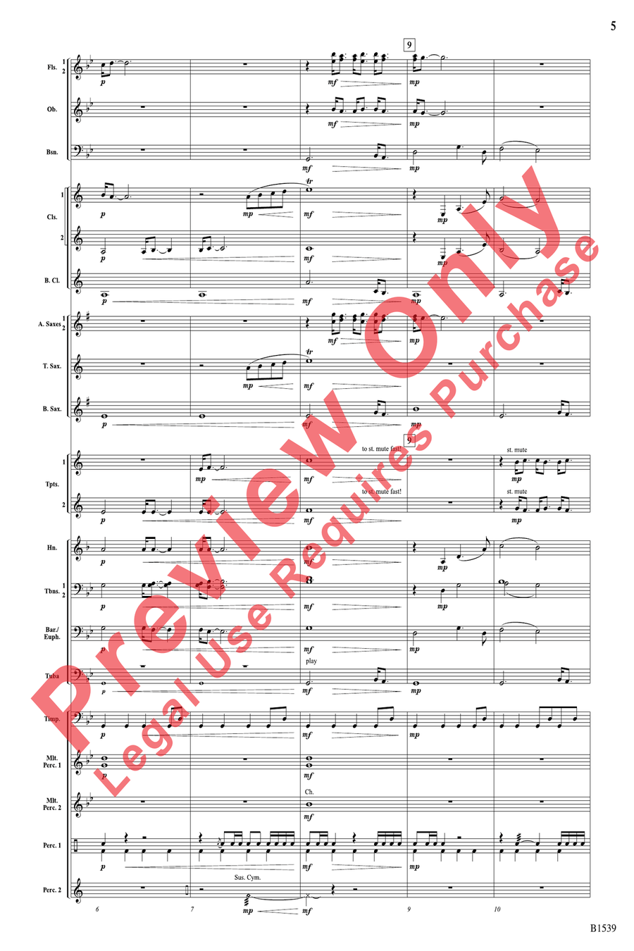 A House Divided Concert Band scores gallery preview page 5