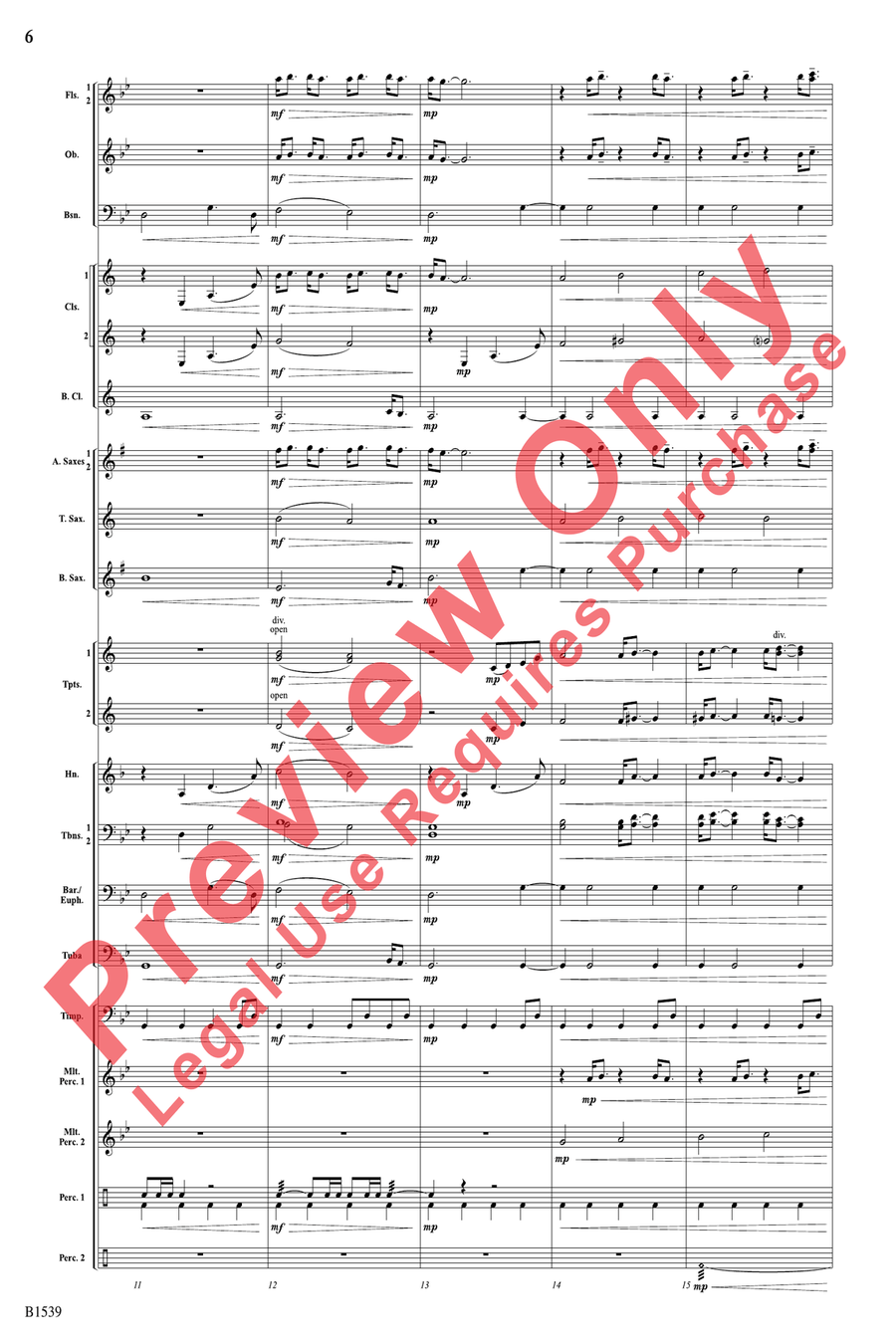A House Divided Concert Band scores gallery preview page 6