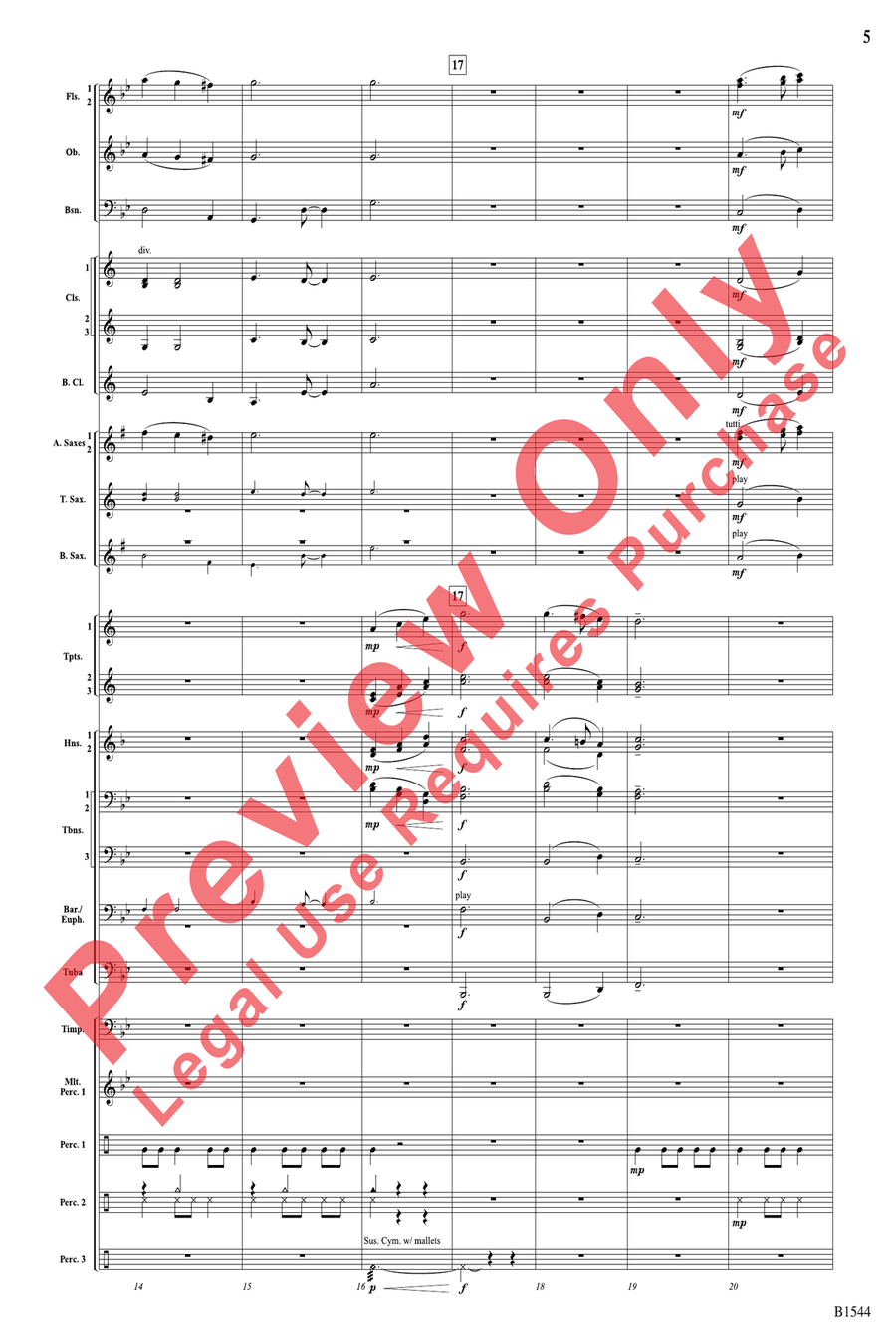 Tudor Sketches Concert Band scores gallery preview page 5