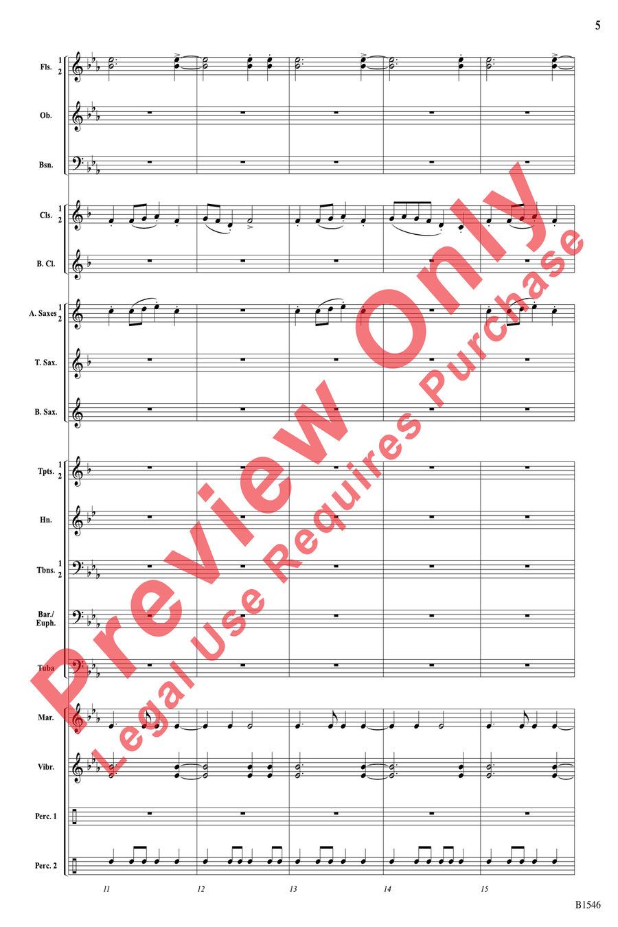 Blue Ridge Reel Blue Ridge Reel Concert Band scores gallery preview page 5