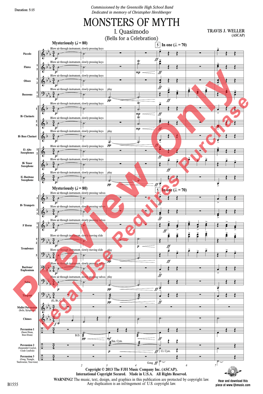 Monsters of Myth Monsters of Myth Concert Band scores gallery preview page 4