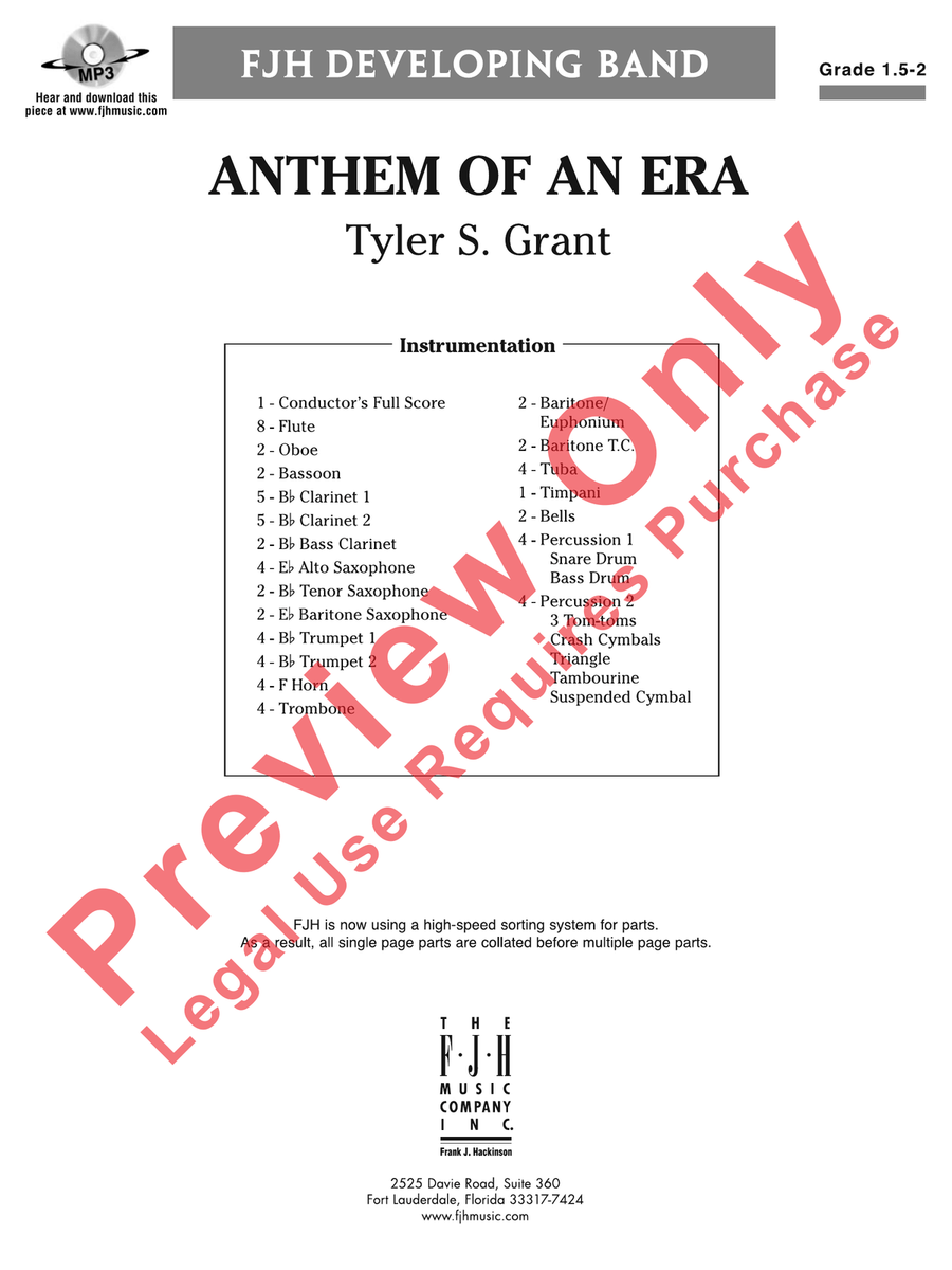 Anthem of an Era Anthem of an Era Concert Band scores gallery preview page 2