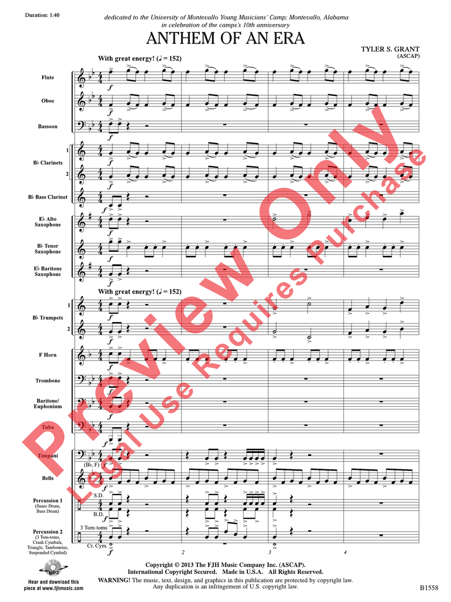 Anthem of an Era Anthem of an Era Concert Band scores gallery preview page 4