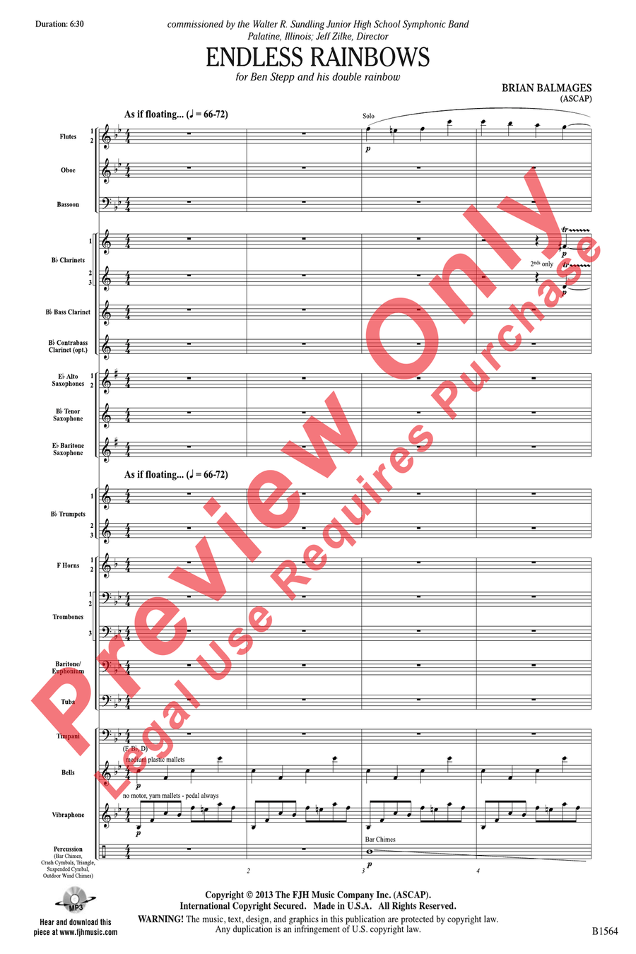Endless Rainbows Endless Rainbows Concert Band scores gallery preview page 3