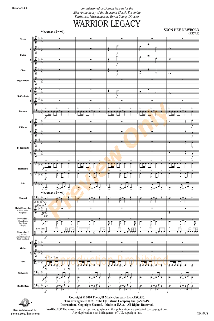 Warrior Legacy Warrior Legacy Full Orchestra scores gallery preview page 2