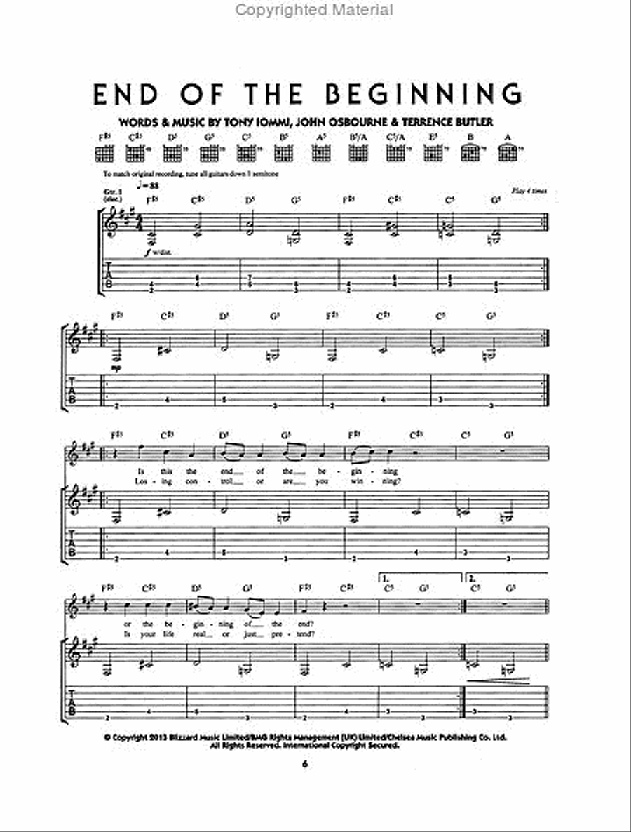 Black Sabbath – 13 Electric Guitar scores gallery preview page 2
