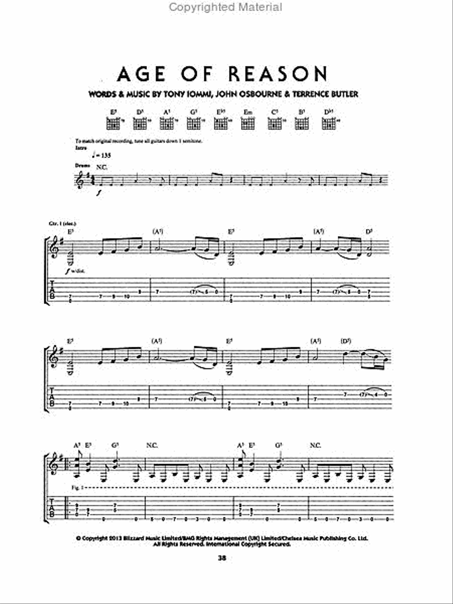 Black Sabbath – 13 Electric Guitar scores gallery preview page 7