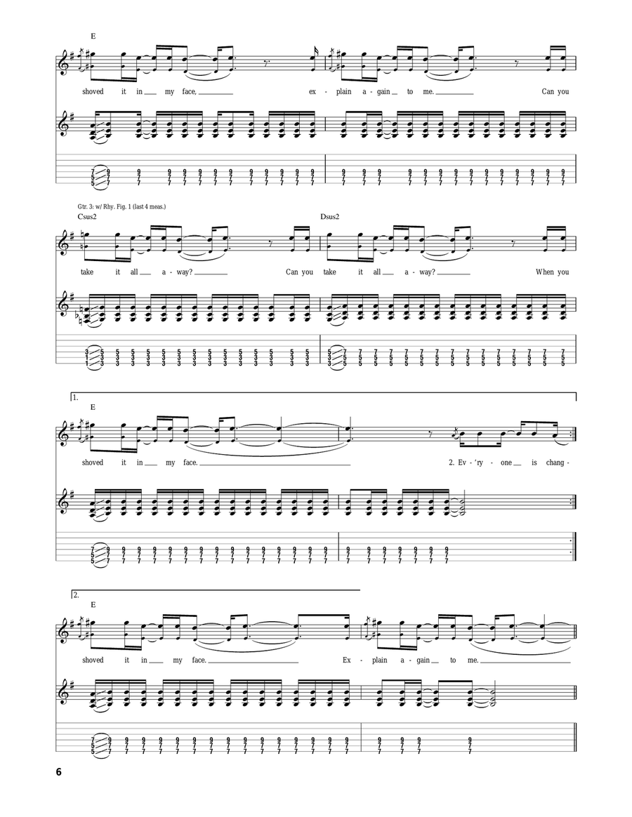 Blurry Blurry Acoustic Guitar scores gallery preview page 6