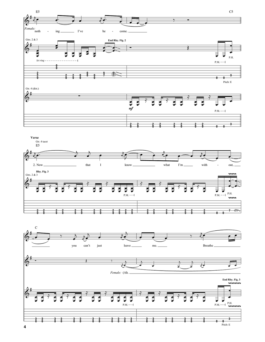 Bring Me To Life Bring Me To Life Acoustic Guitar scores gallery preview page 4