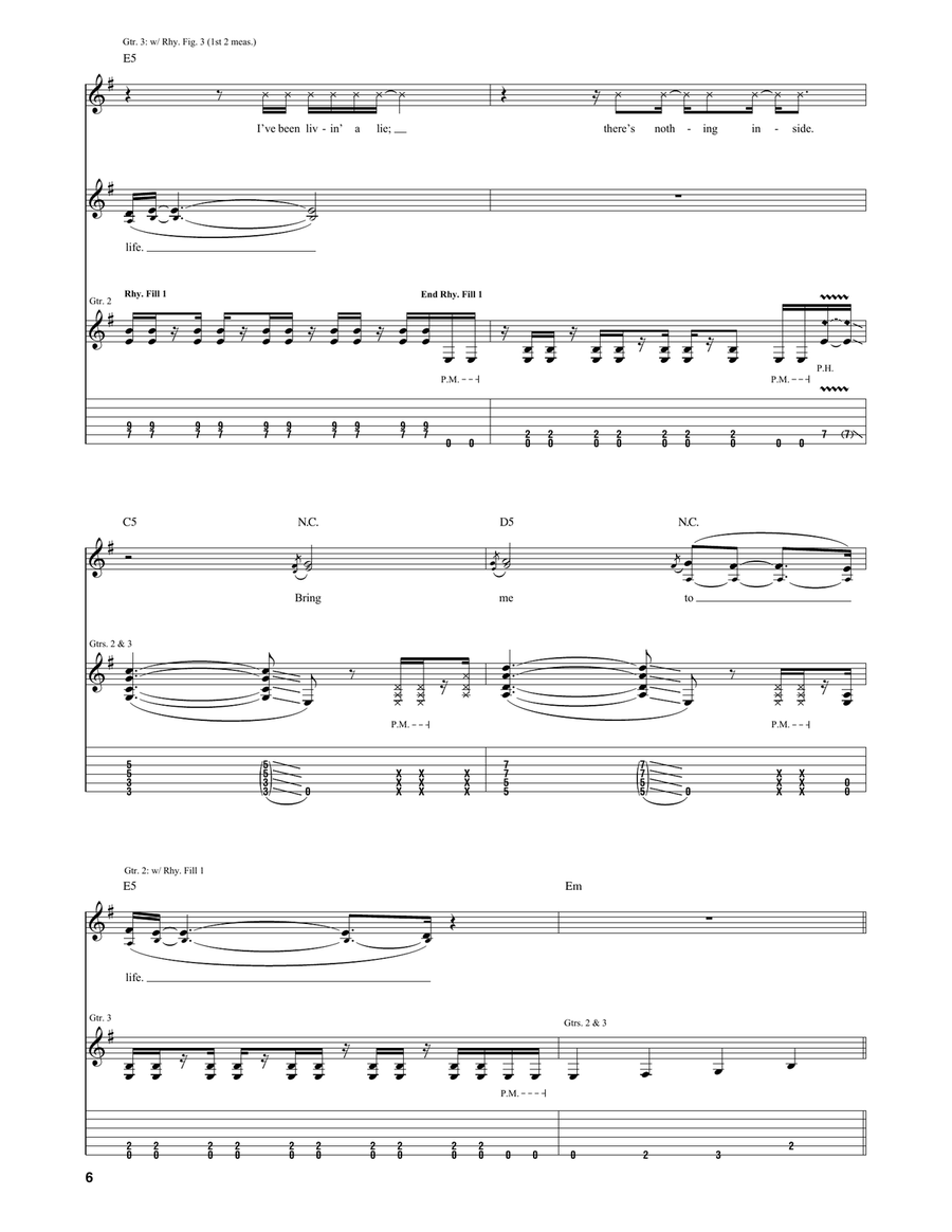 Bring Me To Life Bring Me To Life Acoustic Guitar scores gallery preview page 6