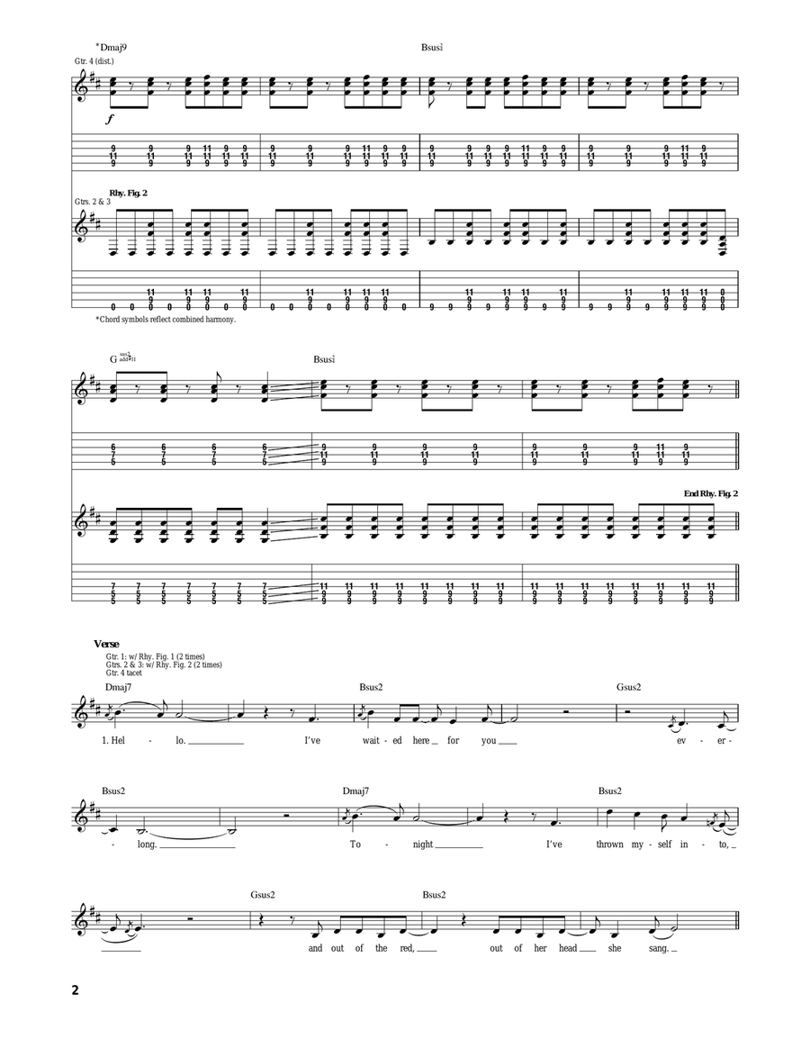 Everlong Everlong Acoustic Guitar scores gallery preview page 2