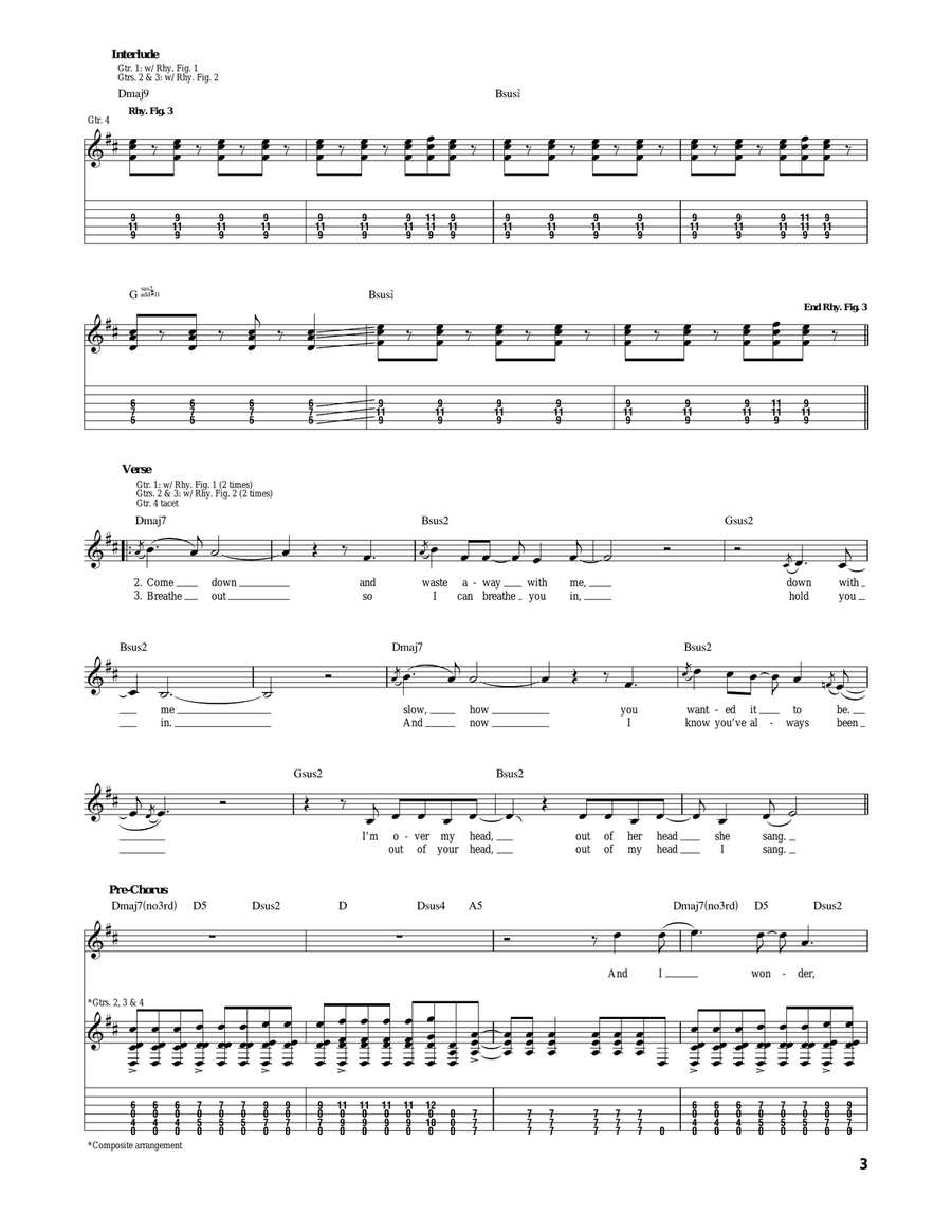 Everlong Everlong Acoustic Guitar scores gallery preview page 3