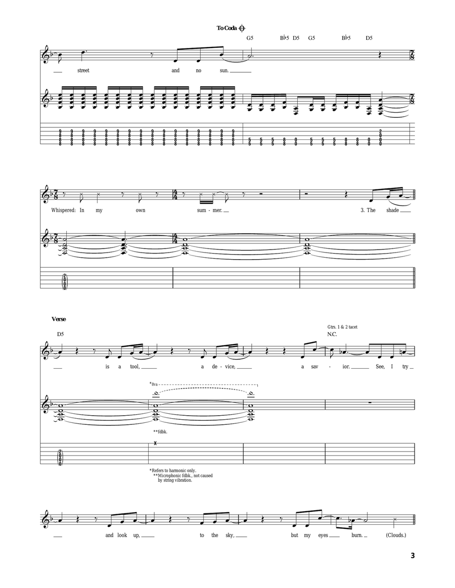 My Own Summer (Shove It) My Own Summer (Shove It) Acoustic Guitar scores gallery preview page 3