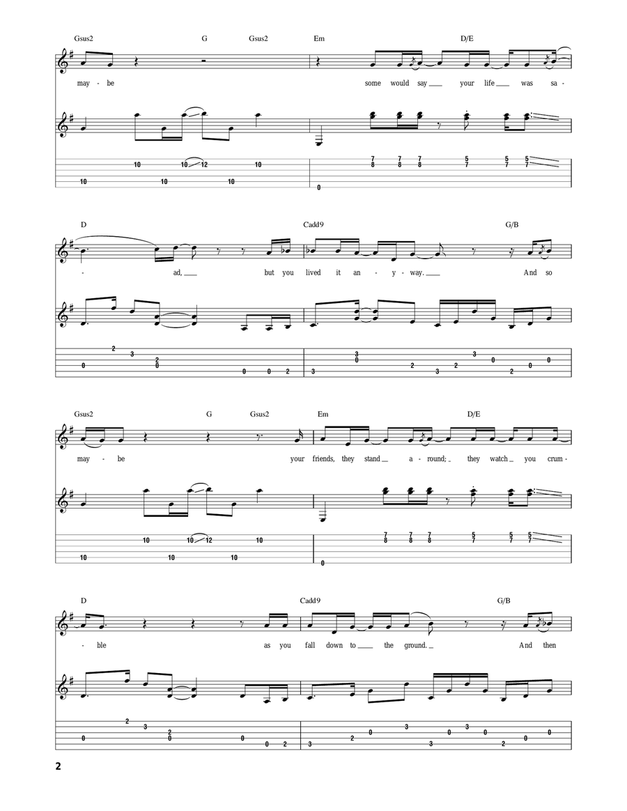 Far Behind Far Behind Acoustic Guitar scores gallery preview page 2