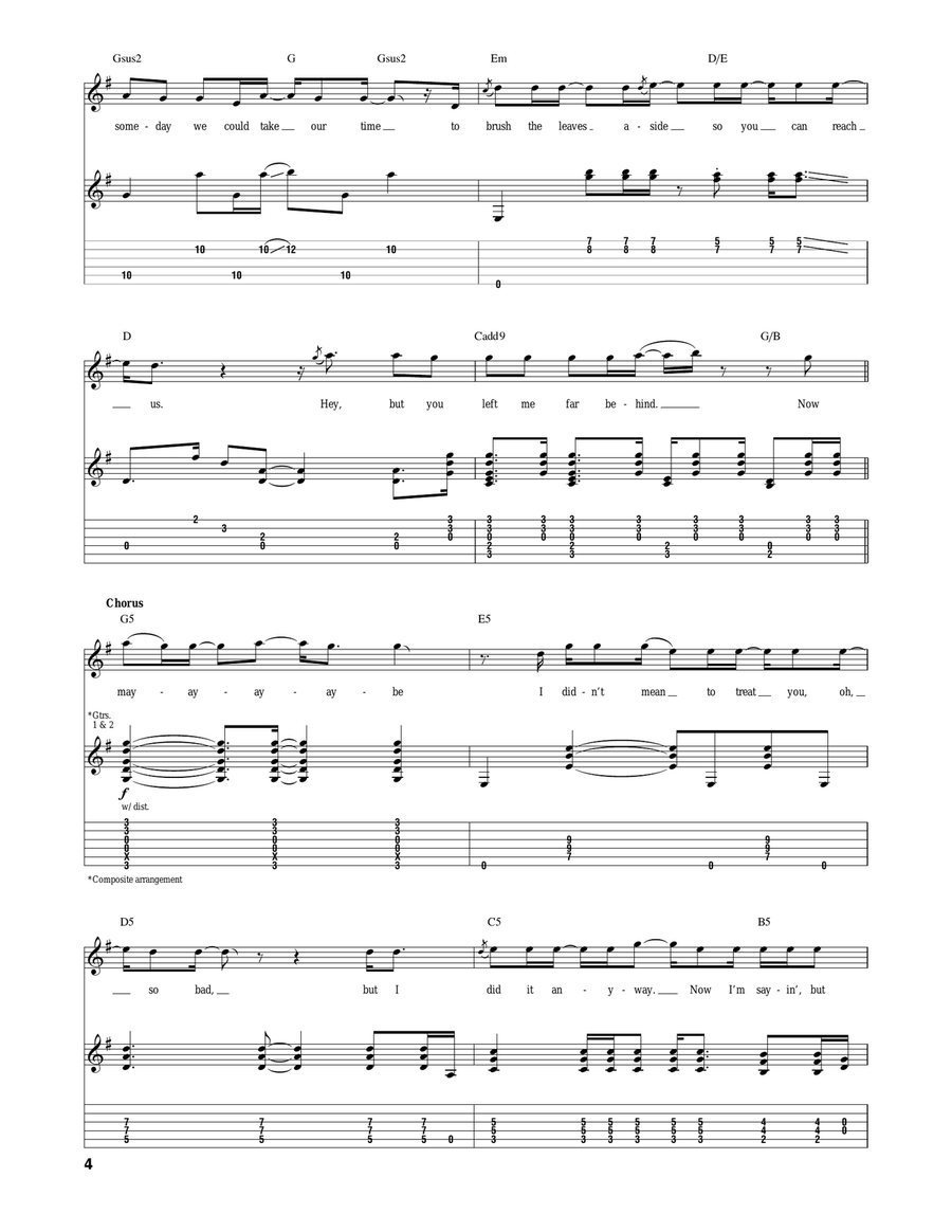 Far Behind Far Behind Acoustic Guitar scores gallery preview page 4