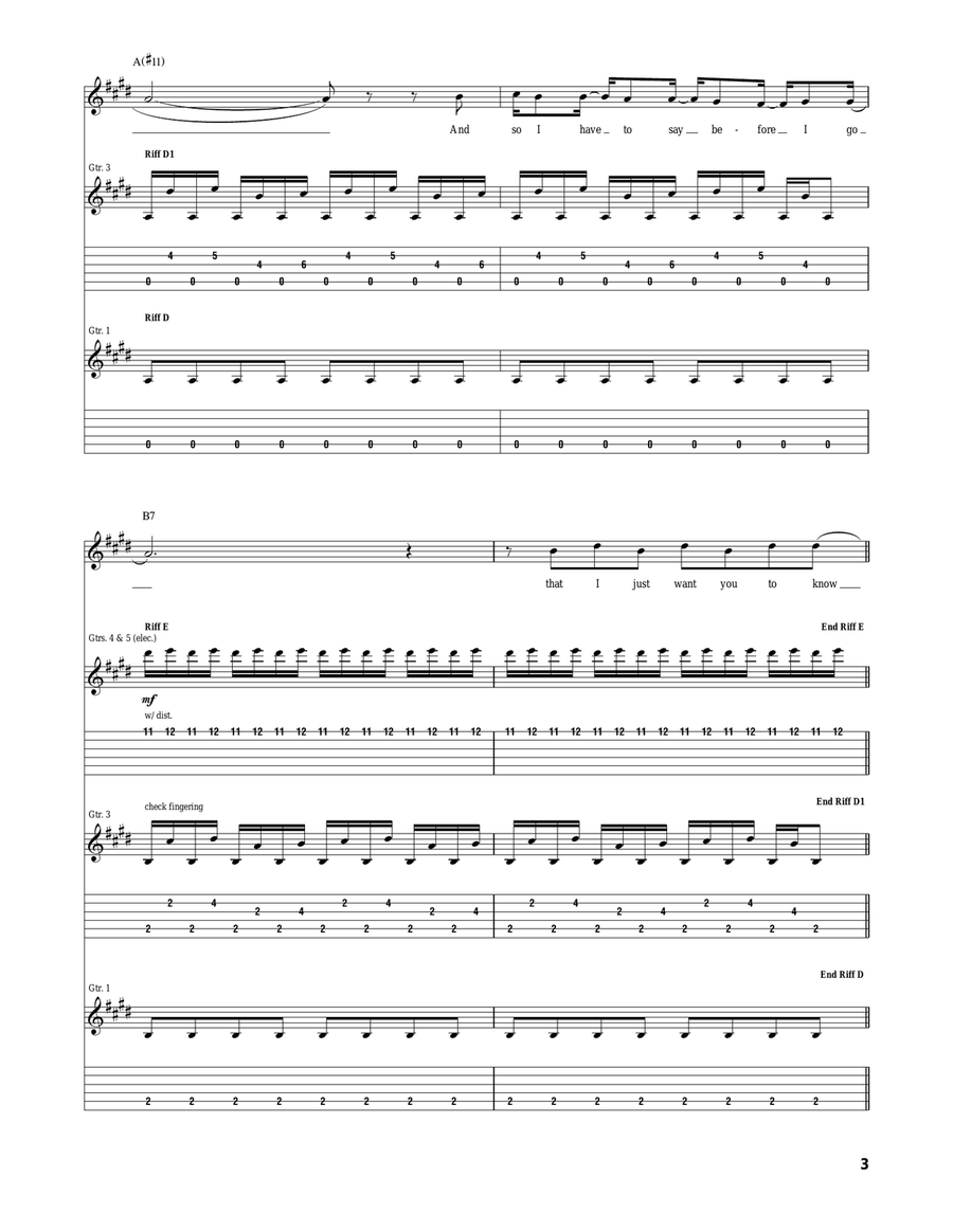 The Reason The Reason Acoustic Guitar scores gallery preview page 3