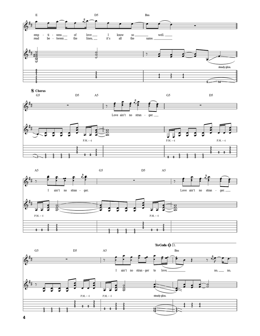 Love Ain't No Stranger Love Ain't No Stranger Acoustic Guitar scores gallery preview page 4
