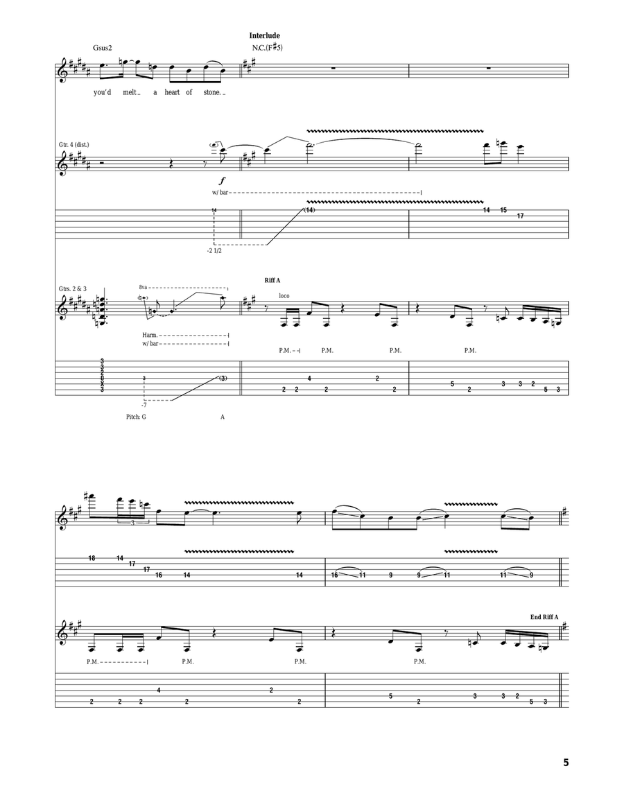 Slip Of The Tongue Slip Of The Tongue Acoustic Guitar scores gallery preview page 5