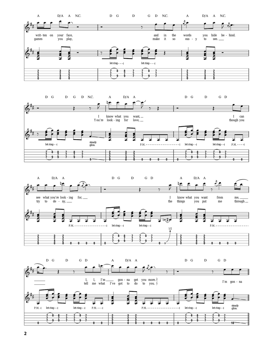 Slide It In Slide It In Acoustic Guitar scores gallery preview page 2