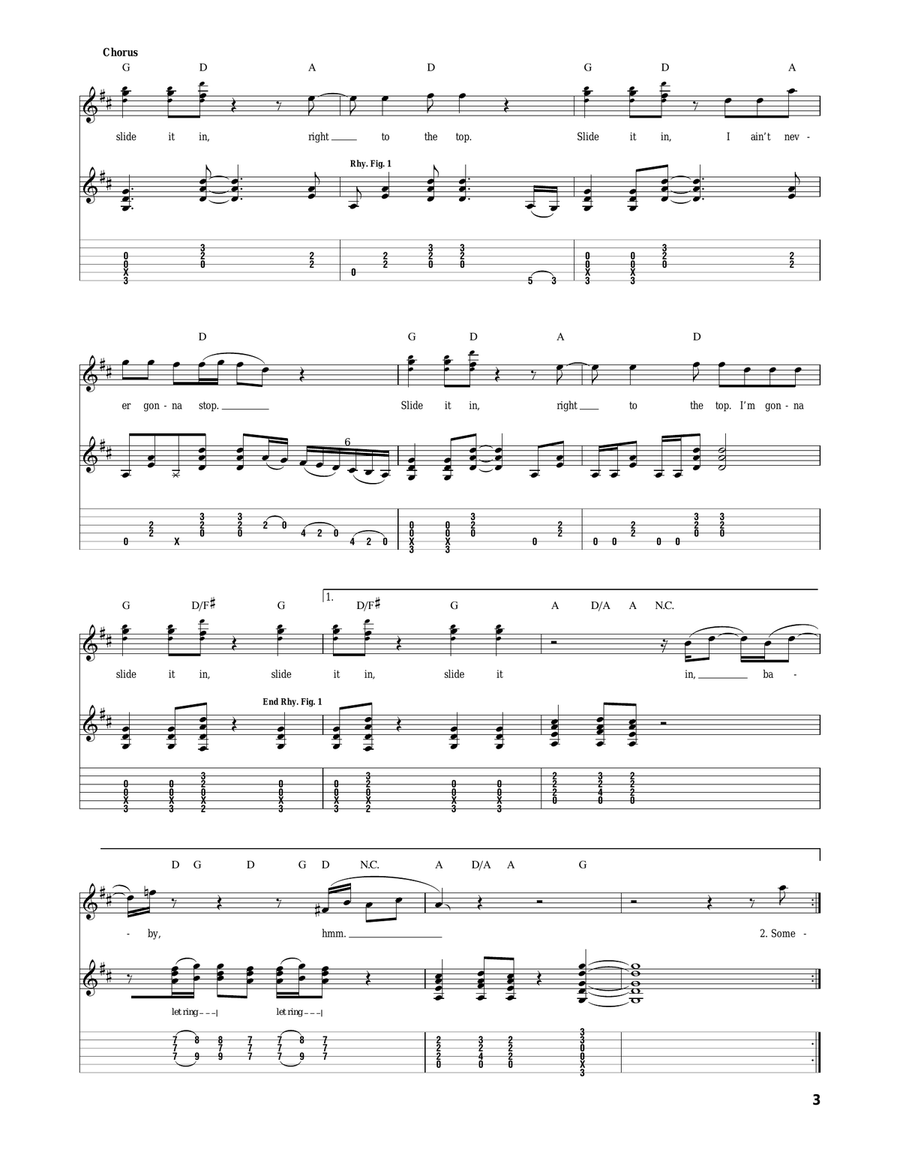 Slide It In Slide It In Acoustic Guitar scores gallery preview page 3