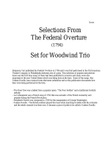 1794! Federal Overture for Flute, Clarinet, and Bassoon Trio