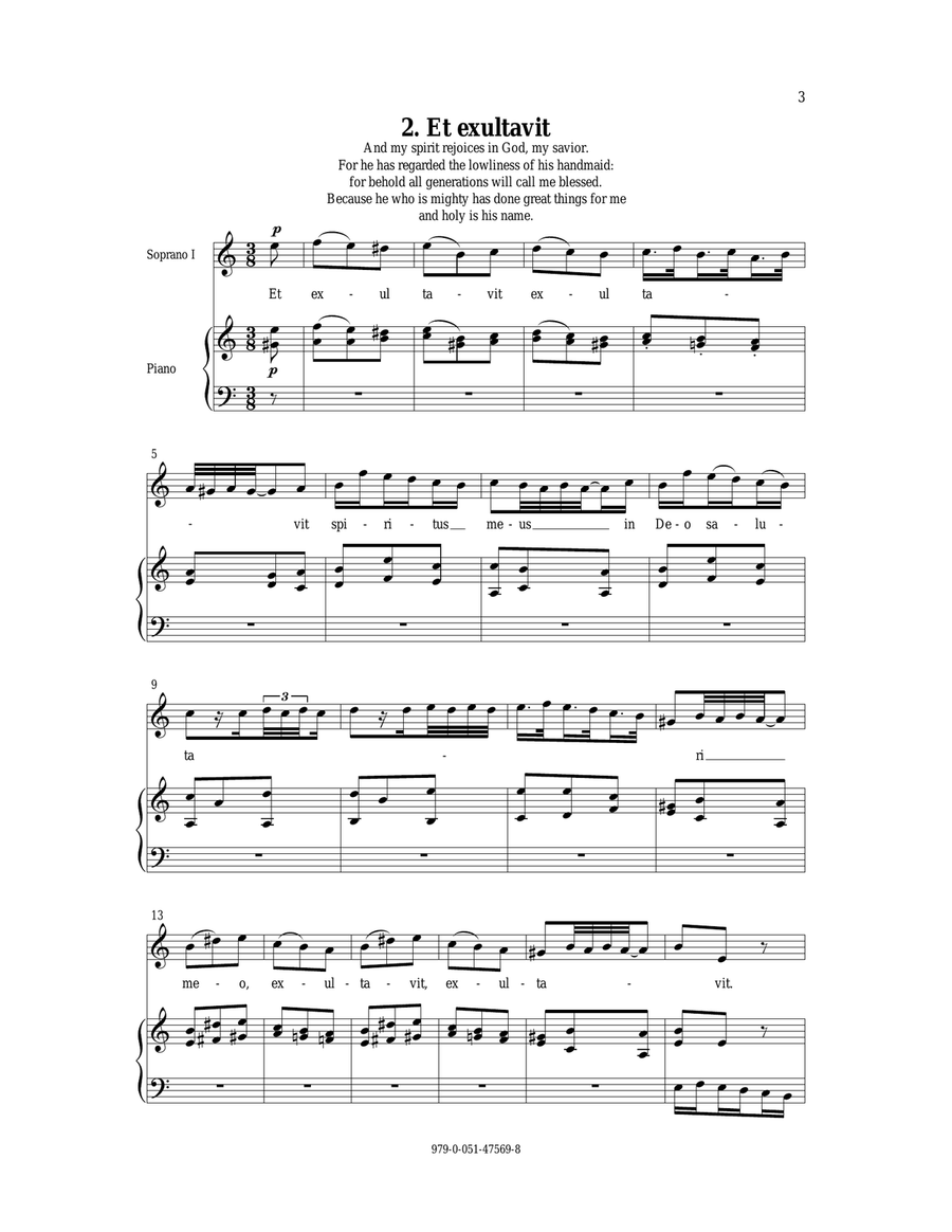 Magnificat In A Magnificat In A SSA scores gallery preview page 3