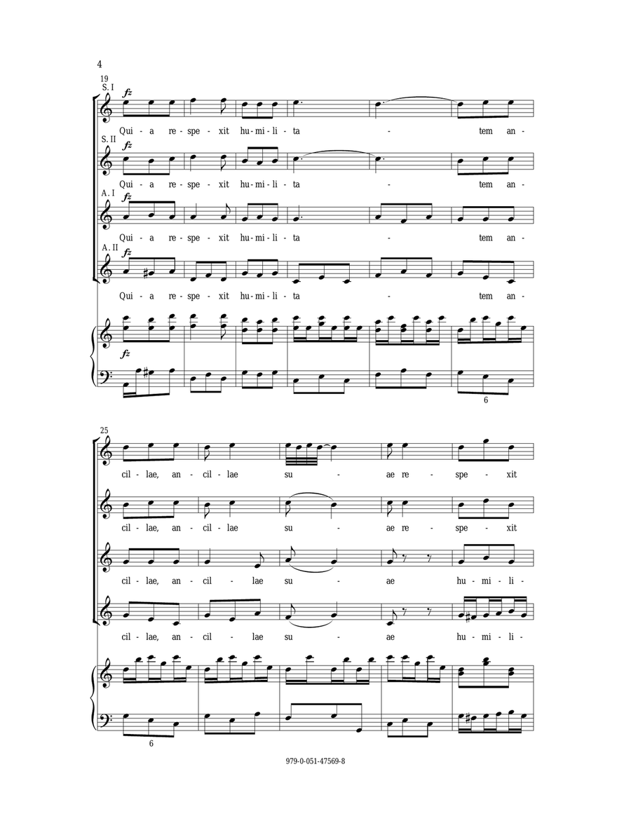 Magnificat In A Magnificat In A SSA scores gallery preview page 4