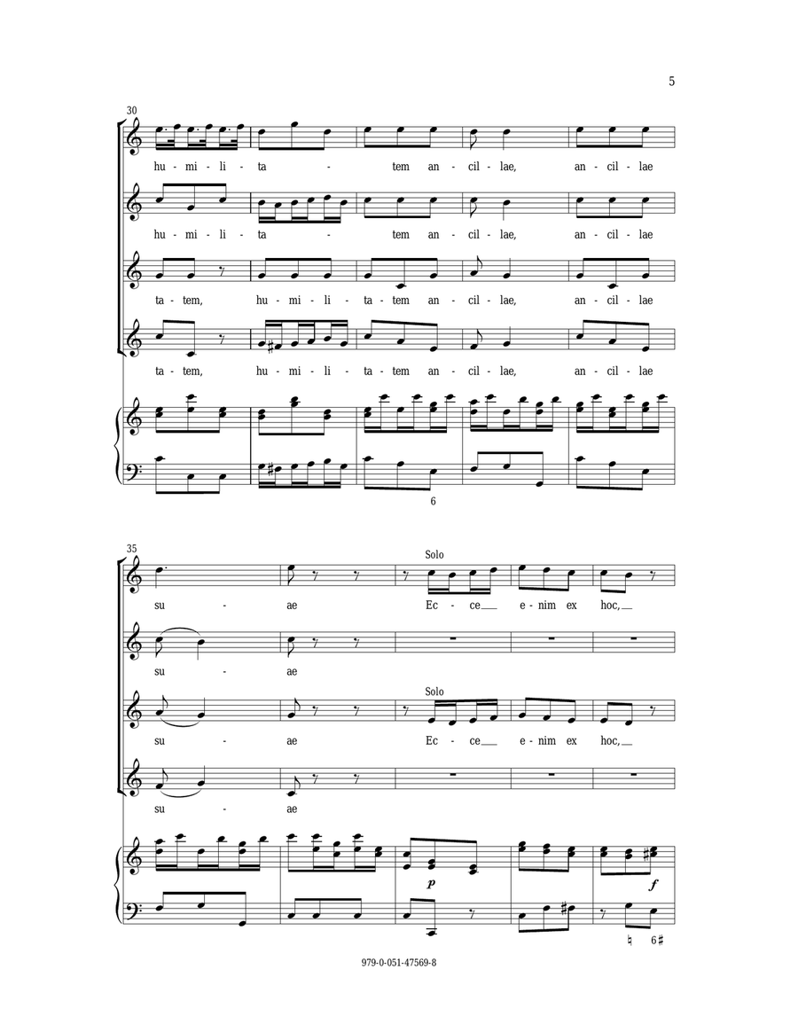 Magnificat In A Magnificat In A SSA scores gallery preview page 5
