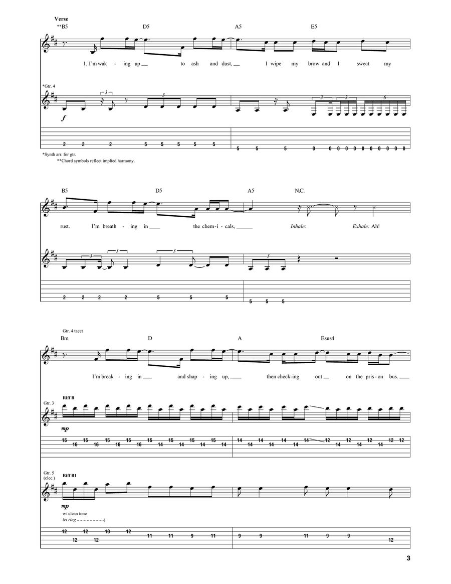 Radioactive Radioactive Acoustic Guitar scores gallery preview page 3